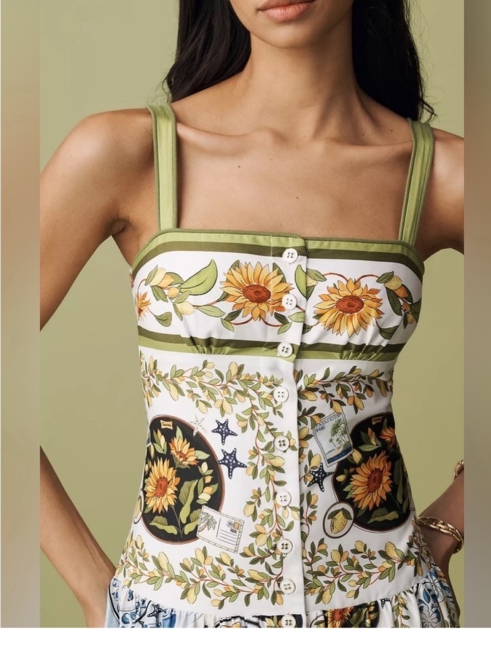 Farm Rio: Multicolor Latin Trip Scarves
Organic Cotton Midi Dress - Picture 10 of 13